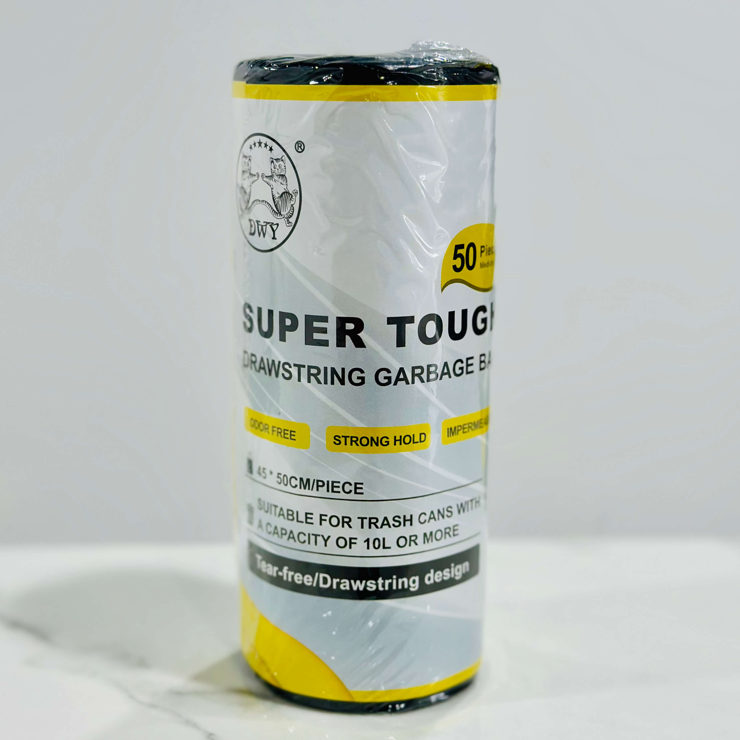 0168 - Drawstring Garbage Bag (1 Roll - 50 pcs - 0.3kg)